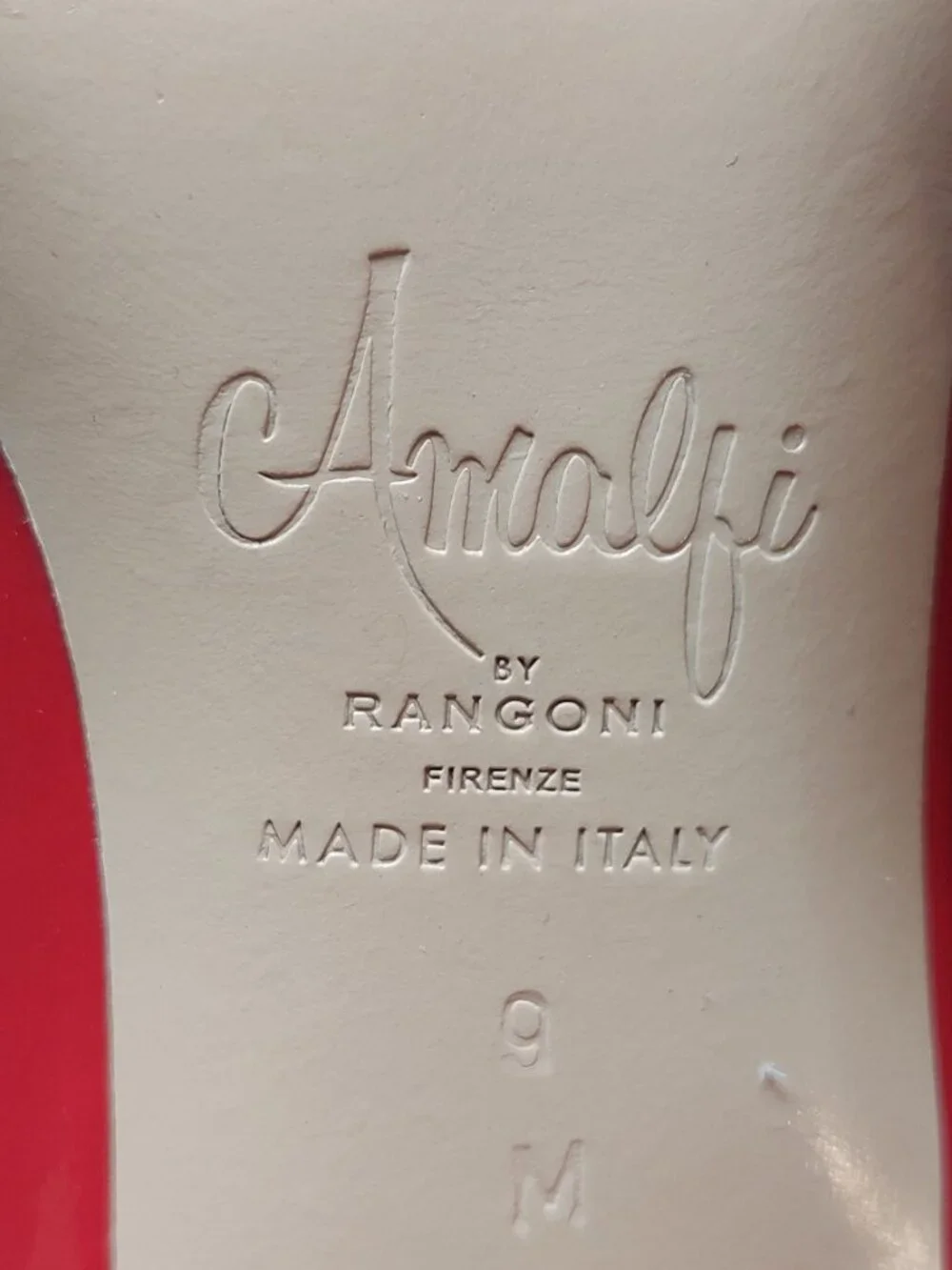 Amalfi By Rangoni Women's 9 PILLOW FEEL red patent leather ballet flats Italy - Picture 9 of 9